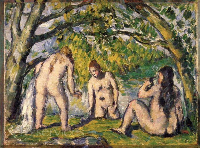 Paul Cezanne - Badende - Bathers 2 - zum Schließen ins Bild klicken